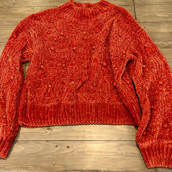 Lost + Wander chenille knit sweater,  women, size s/m, rusty orange - Picture 1 of 6